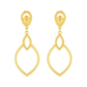Brinco Dourado Luxo Gota de Gala